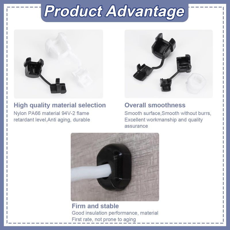 Fielect 60Pcs Round Cable Wire Strain Relief Bush Grommet 6N-4 Strain Relief Bushing Electric Cable Protection Cord Buckle - Image 3